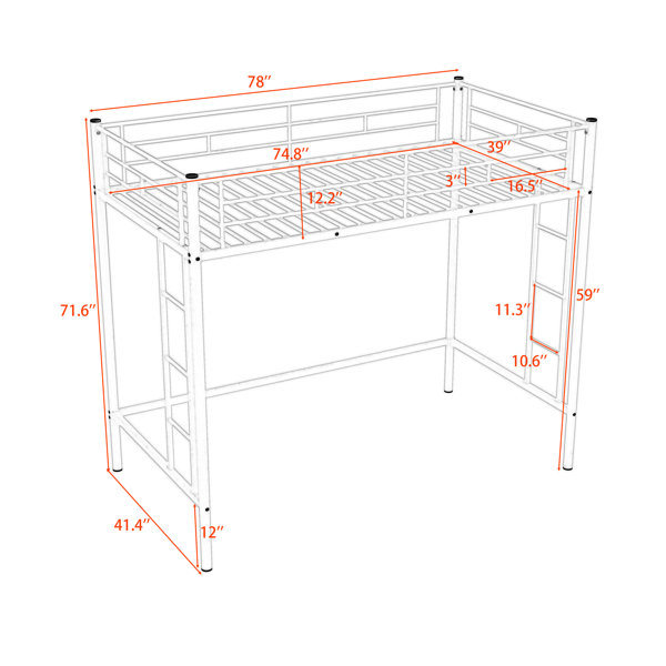 Isabelle & Max™ Guelph Twin Loft Bed by Isabelle & Max™ Wayfair Canada
